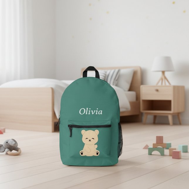Personalized Kids' Backpack with Bear and Name  Bedruckter Rucksack (Von Creator hochgeladen)