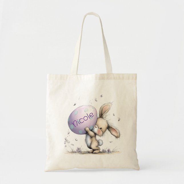Personalized Kids Easter Tote Bag Tragetasche (Vorne)