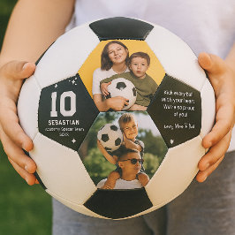 Personalized Kids Soccer Photo and Custom Message Fußball