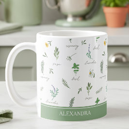 Personalized Kitchen Garden Botanical Mug Kaffeetasse