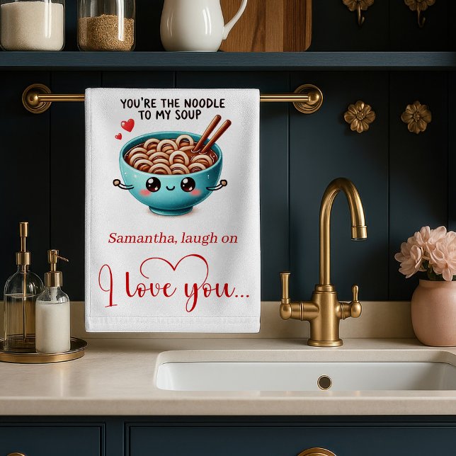 Personalized Kitchen Towel Funny Food Love Quotes Geschirrtuch (Personalized Kitchen Towel Funny Food Love Quotes)