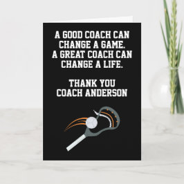 Personalized Lacrosse Coach From Team Players Karte