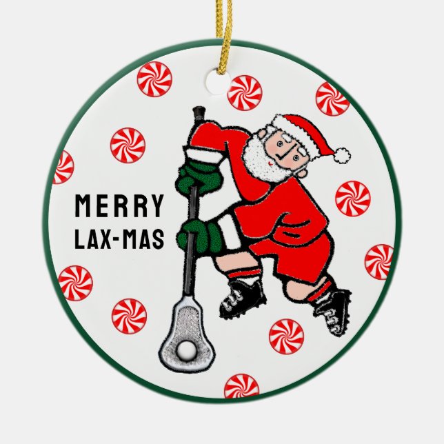 Personalized Lacrosse Collectible Keramik Ornament (Vorne)