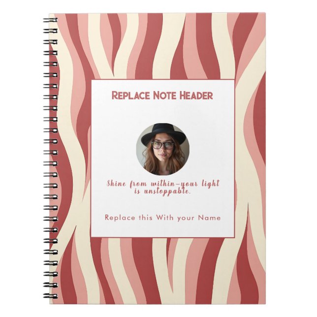 Personalized Lavender and Yellow Wave Patterned  Notizblock (Vorderseite)