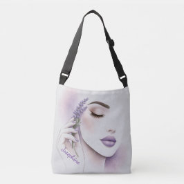 Personalized Lavender Purple Woman Elegant Chic Tragetaschen Mit Langen Trägern