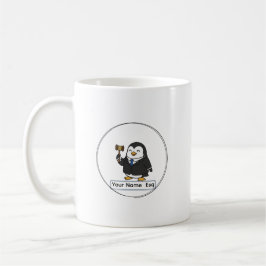 Personalized Lawyer Esq Penguin Ceramic Vessel Kaffeetasse