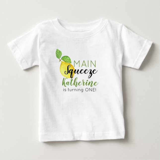 Personalized Lemon Birthday ONE t shirt (Vorderseite)