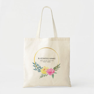 Personalized Lemon Floral Tote Bag Tragetasche