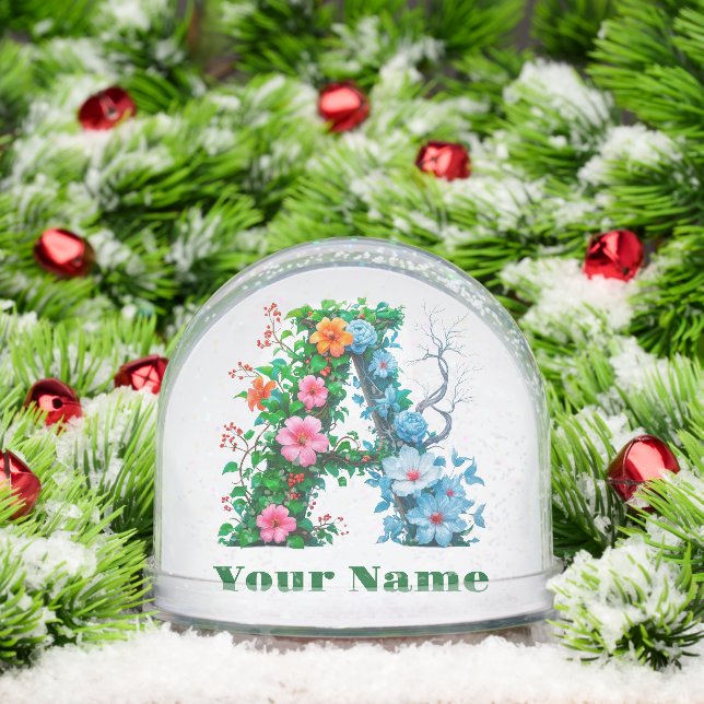Personalized Letter A Schneekugeln (Weihnachten)