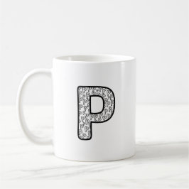 Personalized Letter P Ceramic Mug Kaffeetasse
