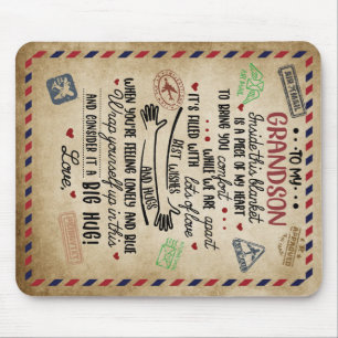 Personalized Letter to My GrandSon, Birthday Gift Mousepad