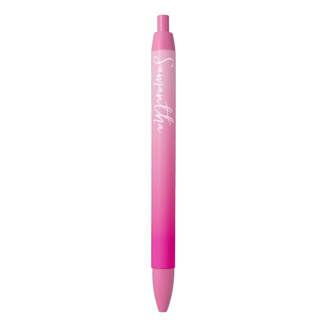 Personalized Light and Hot Pink Ombre Kugelschreiber (Vorderseite Vertikal)