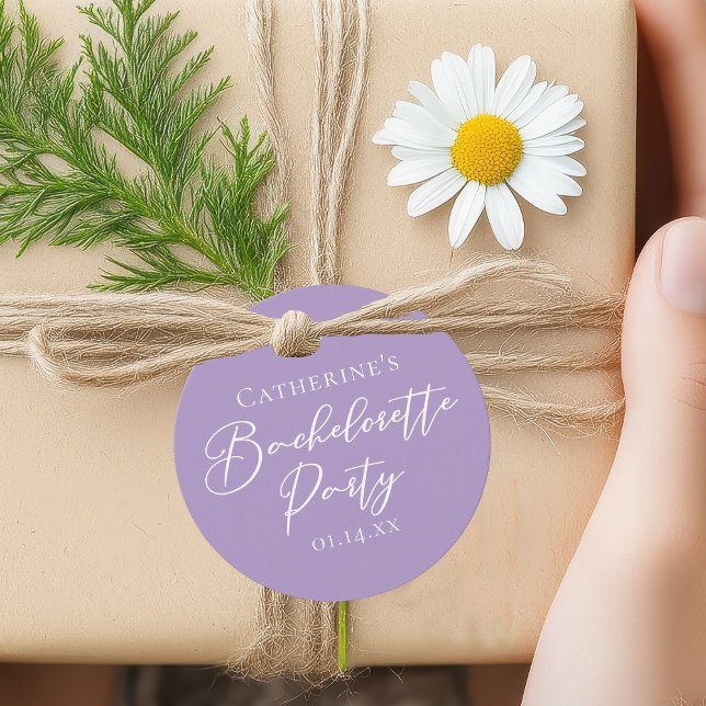 Personalized Lilac Purple Bachelorette Party Geschenkanhänger (Von Creator hochgeladen)