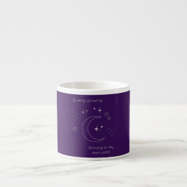 Personalized Line Art Purple Espresso Mug Espressotasse