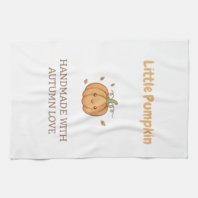 Personalized Little Pumpkin Baby Blanket Geschirrtuch (Horizontal)