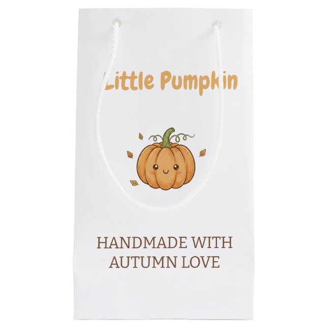 Personalized Little Pumpkin Baby Blanket Kleine Geschenktüte (Vorderseite)
