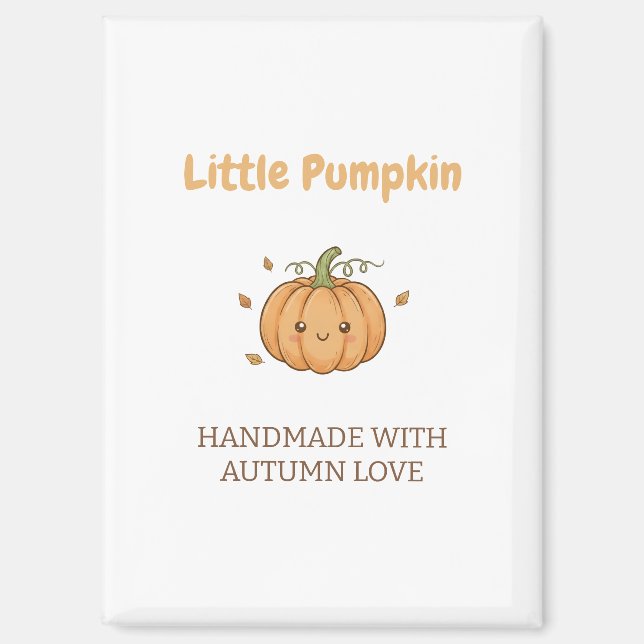 Personalized Little Pumpkin Baby Blanket Magnet (Vorderseite)