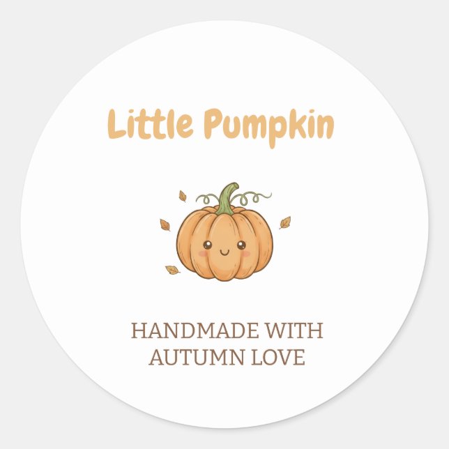 Personalized Little Pumpkin Baby Blanket Runder Aufkleber (Vorderseite)