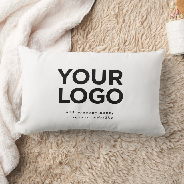 Personalized Logo and Text Corporate Lendenkissen (Decke)