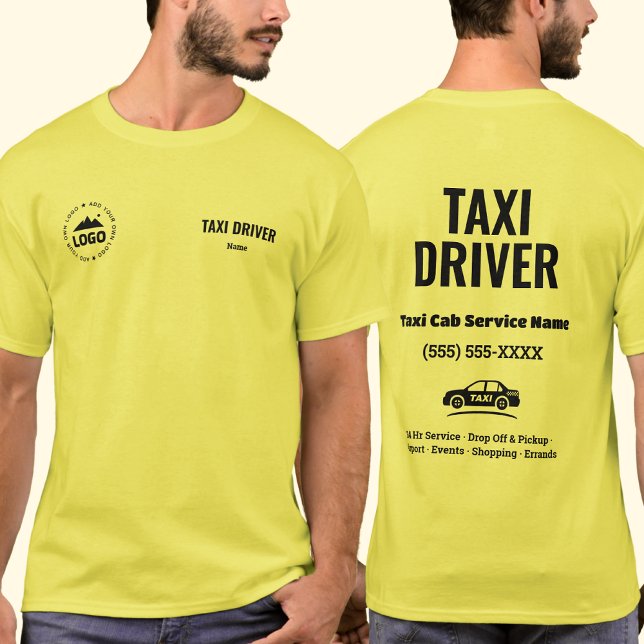 Personalized Logo Yellow Cab Taxi Driver Shirt (Von Creator hochgeladen)