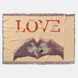 Personalized LOVE Acronym Photo Decke