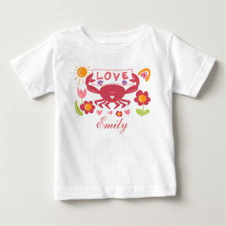 Personalized Love Crab Baby Toddler t-shirt