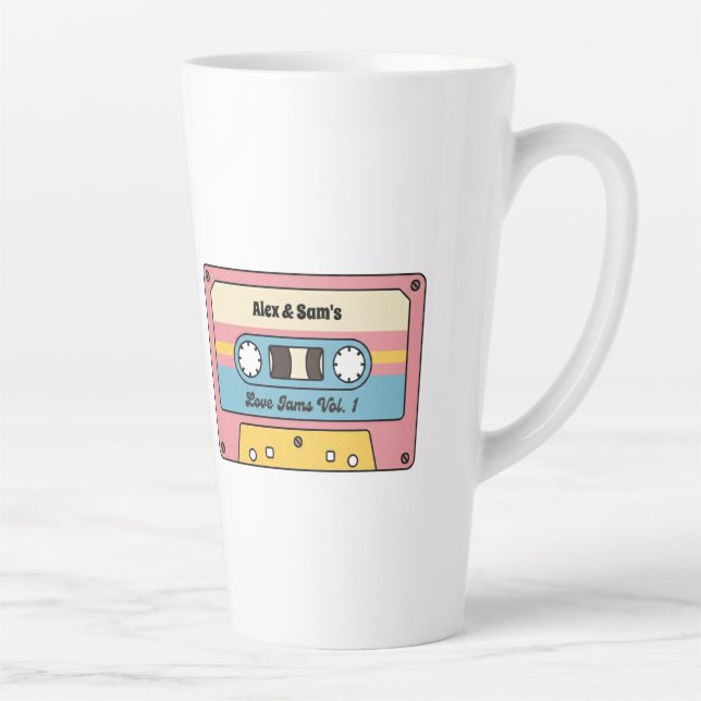 Personalized Love Jams Cassette Tape – Custom Name Milchtasse (Rechts)
