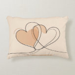 Personalized Love Throw Pillow – Romantic Hearts Dekokissen<br><div class="desc">Add a warm and romantic touch to your home with this personalized love throw pillow. Featuring a clean and elegant heart design in soft, modern colors, this pillow is perfect as a Valentine’s Day gift, anniversary present, wedding keepsake, or meaningful home décor accent. Customize it with names, dates, or a...</div>