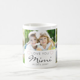 Personalized LOVE YOU MIMI Handwritten 3 Photo Kaffeetasse