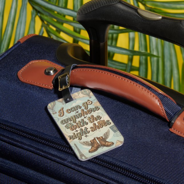 Personalized Luggage Tag - Go Anywhere! Gepäckanhänger (Vorderseite Insitu 1)