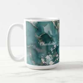 Personalized Luxury Marble Pattern Custom Name Kaffeetasse