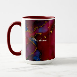 Personalized Luxury Marble Pattern Custom Name Mug Tasse