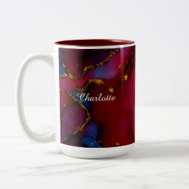 Personalized Luxury Marble Pattern Custom Name Mug Zweifarbige Tasse
