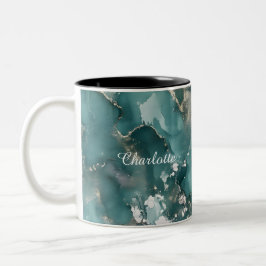 Personalized Luxury Marble Pattern Custom Name Mug Zweifarbige Tasse