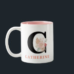 Personalized Maid of Honor Zweifarbige Tasse<br><div class="desc">Personalized Maid of Honor Two-Tone Coffee Mug (</div>