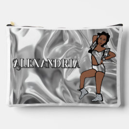 Personalized Majorette Dancer Liquid Silver #1 Zubehörtasche