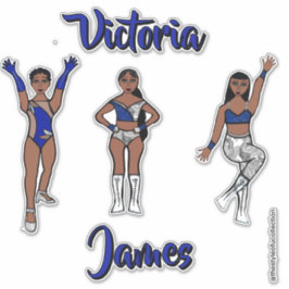 Personalized Majorette Silver Blue Twist #1 Aufkleber
