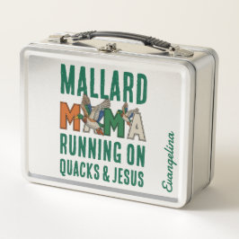 Personalized MALLARD MAMA Duck Mom Metall Brotdose