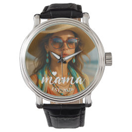Personalized Mama Est Year Custom Gift For Mommy Armbanduhr