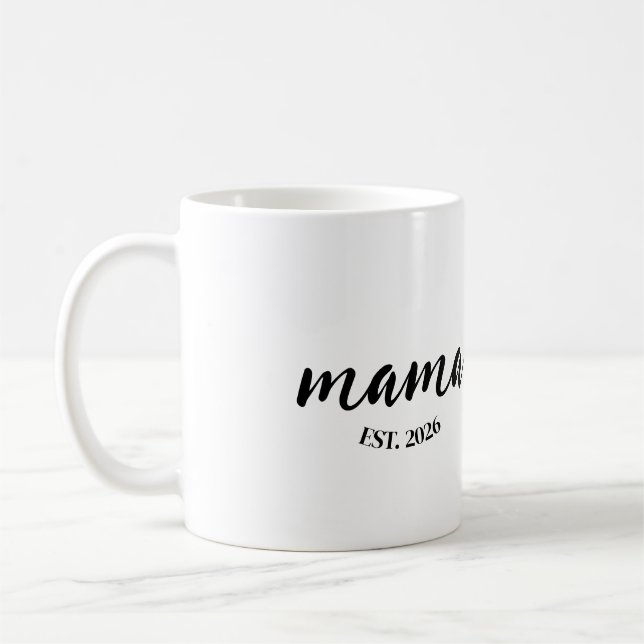 Personalized Mama Est Year Custom Gift For Mommy Kaffeetasse (Links)