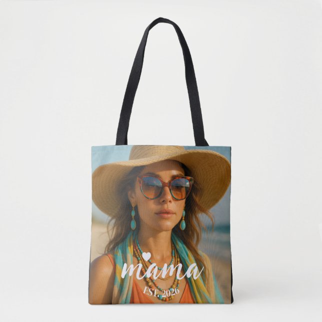 Personalized Mama Est Year Custom Gift For Mommy Tasche (Vorderseite)