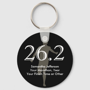 Personalized Marathon Runner 26.2 Keepsake Black Schlüsselanhänger