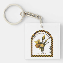 Personalized March Birth Month Flower  Schlüsselanhänger