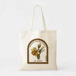 Personalized March Birth Month Flower Tote Bag Tragetasche