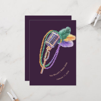 Personalized Mardi Gras Jazz Party Invitation Einladung