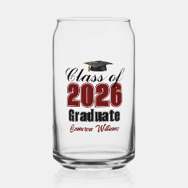 Personalized Maroon Black Class of 2026 Graduation Dosenglas