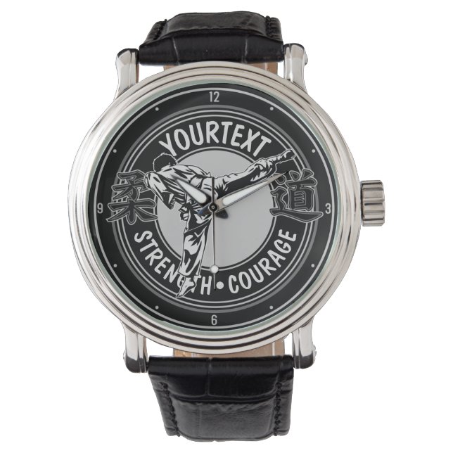 Personalized Martial Arts JUDO Japan Kampf Sport Armbanduhr (Vorderseite)