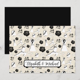 Personalized Martial Arts Wedding Note Card Mitteilungskarte