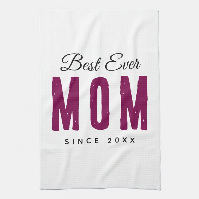 Personalized Massage Kitchen Towel – Best Mom Ever Geschirrtuch (Vertikal)