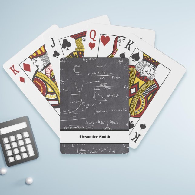 Personalized mathematic equations and graphics spielkarten (Personalized mathematic equations and graphics playing cards)